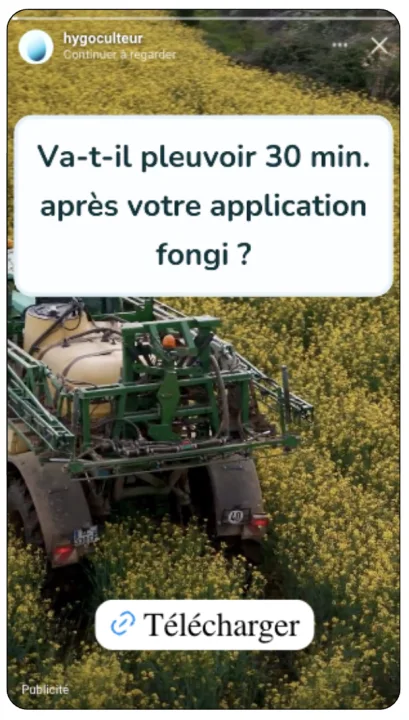 Publicité HYGO · va-t-il pleuvoir 30 min après votre application fongi ?