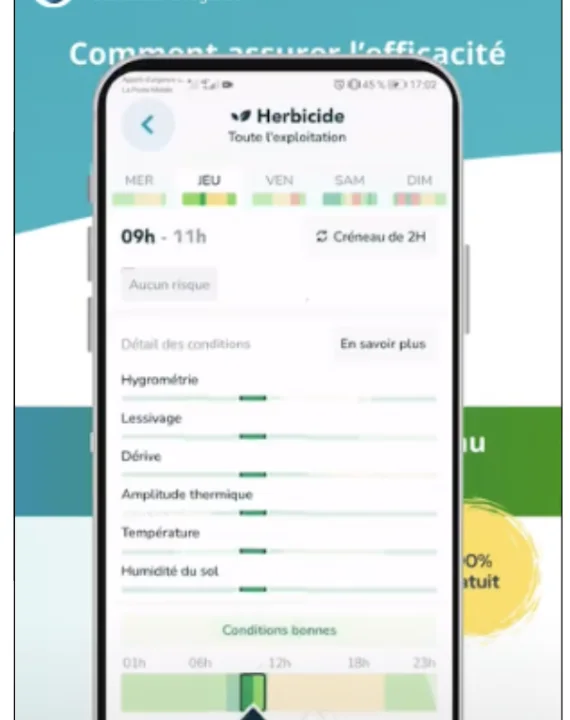 Publicité HYGO · écran herbicide, créneau de 2 h